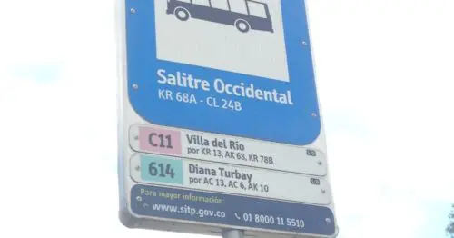 PARADERO SITP BARRIO SALITRE OCCIDENTAL  283A06 BOGOTÁ